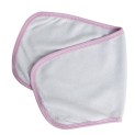 2-Ply Terry Burp Cloth White with Pink Trim