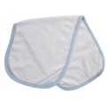 2-Ply Terry Burp Cloth White with Blue Trim