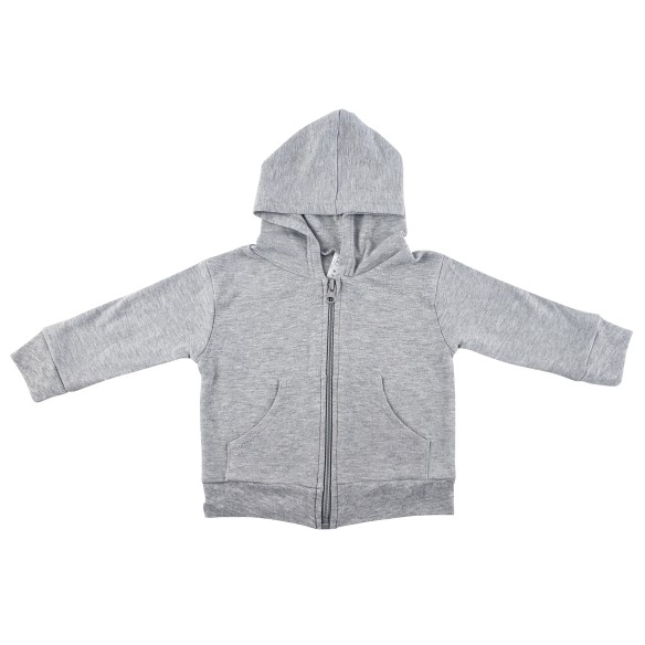 Heather Grey Interlock Hooded Sweat Shirt