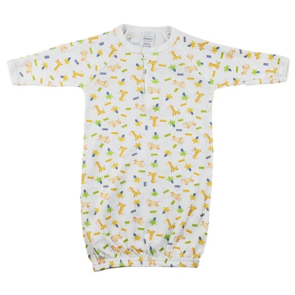 Unisex Print Flame-Resistent Gown Single-Pack