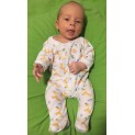 Terry Print Closed-Toe Sleep & Play