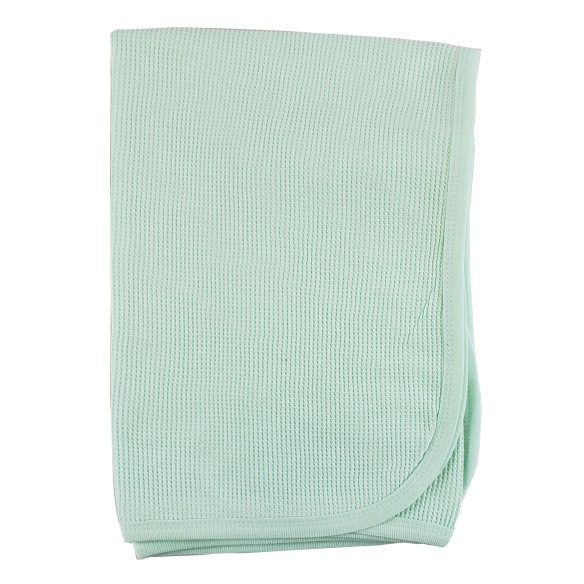 Mint Cotton Thermal Receiving Blanket