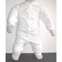 Interlock White Union Suit Long Johns