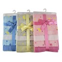 Flannel Print Receiving Blanket 4-Pack