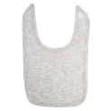 2-Ply Interlock Solid Heather Grey Infant Bib
