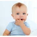 Pastel Blue Interlock Short Sleeve Onezie