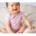 Pastel Pink Interlock Short Sleeve Onezie