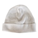 Striped Rib Knit Beanie "Baby's First Cap"