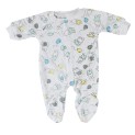Preemie Terry Print Closed-Toe Sleep & Play